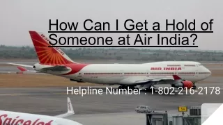 how can i get a hold of someone at air india
