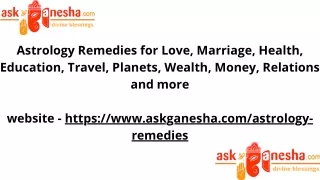 astrology remedies for love marriage health