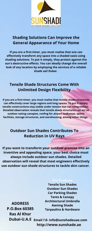 Outdoor Shade Structure Dubai Can Provide Dynamic Solar Shading