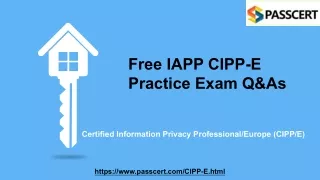 free iapp cipp e practice exam q as