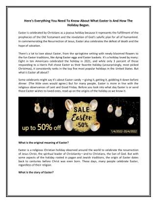 Easter Sale