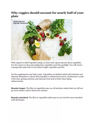 why veggies should account for nearly half