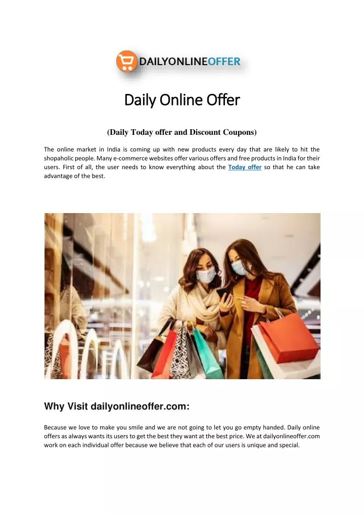 daily online offer daily online offer