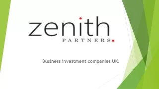 Top Business investment companies UK