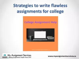 strategies to write flawless assignments for college