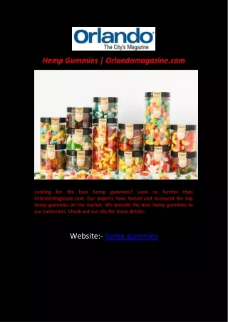 hemp gummies orlandomagazine com