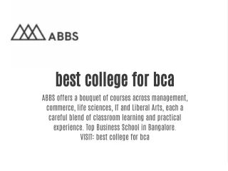 Best College for BCA