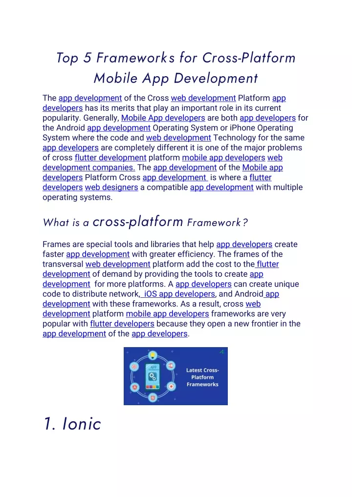 top 5 frameworks for cross platform mobile