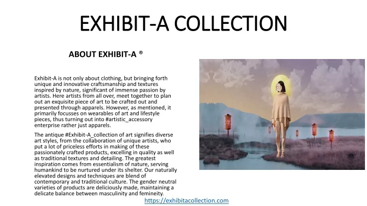 exhibit a collection