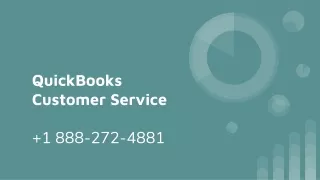 QuickBooks Customer Service 1 888-272-4881