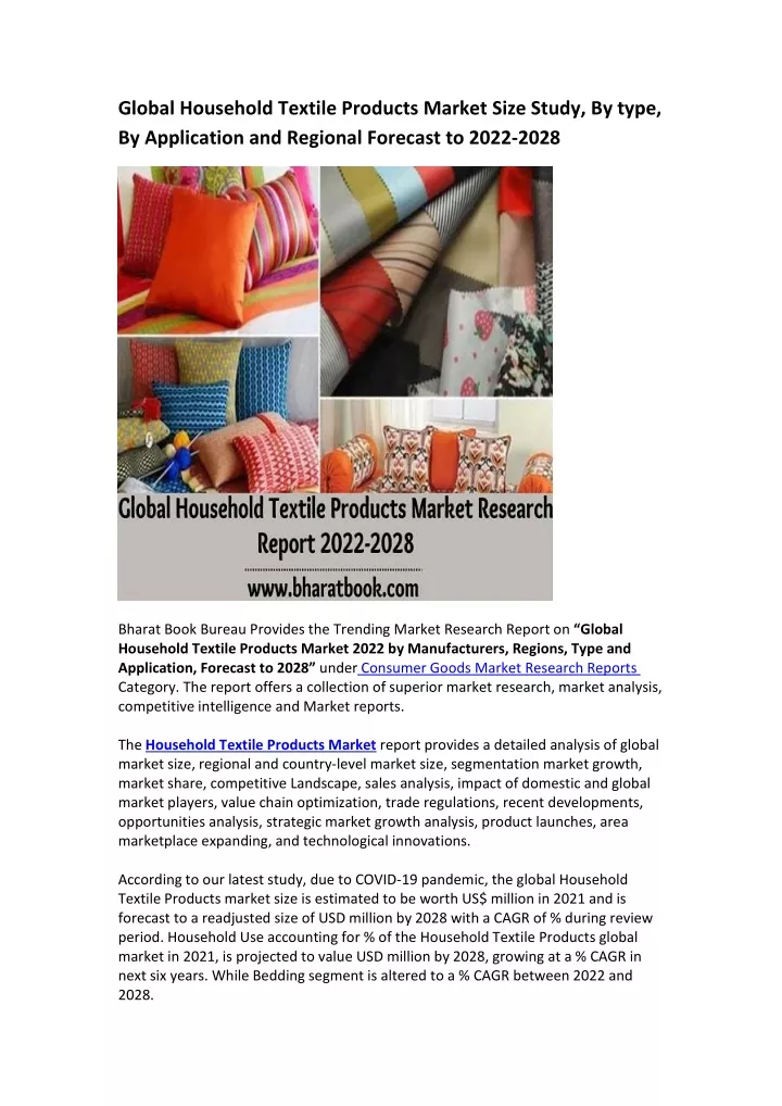 global household textile products market size