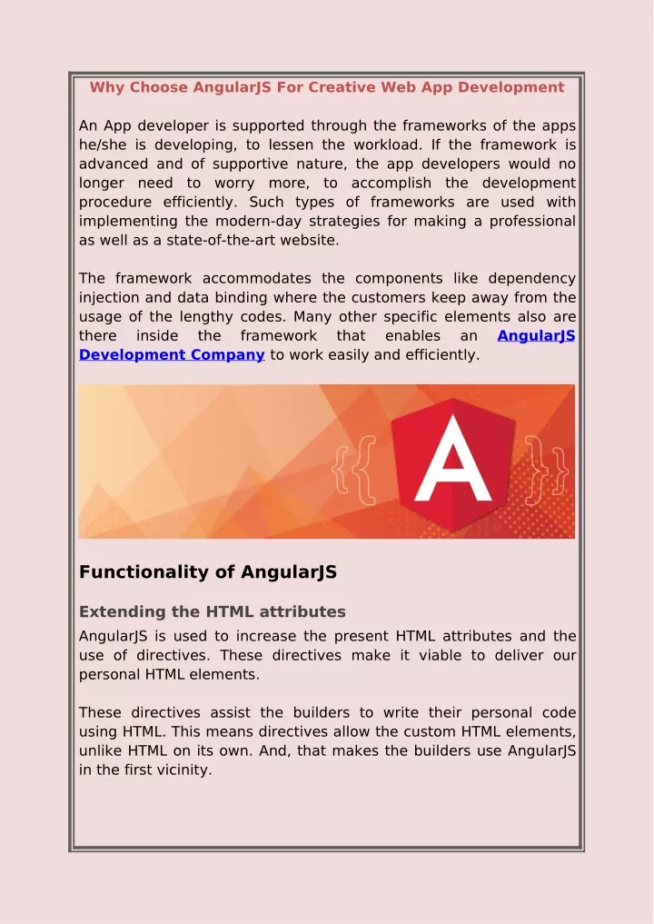 why choose angularjs for creative