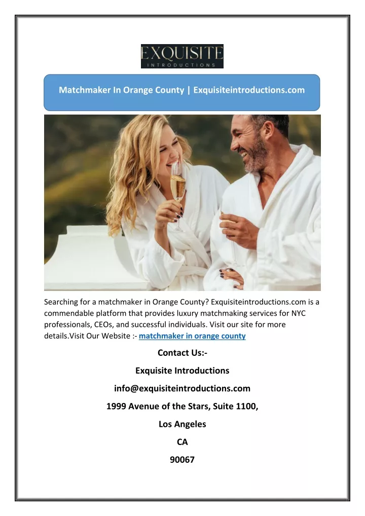 matchmaker in orange county