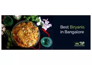 Best biryani in bangalore
