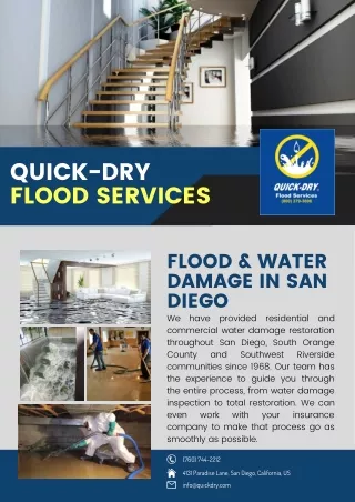 FLOOD & WATER DAMAGE IN SAN DIEGO