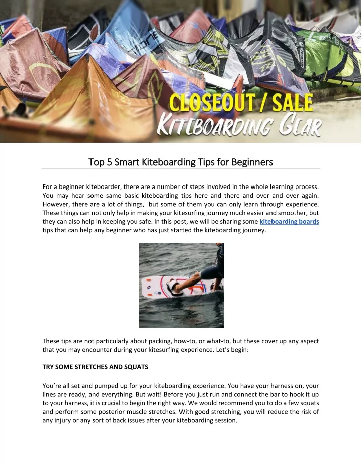 top 5 smart kiteboarding tips for beginners