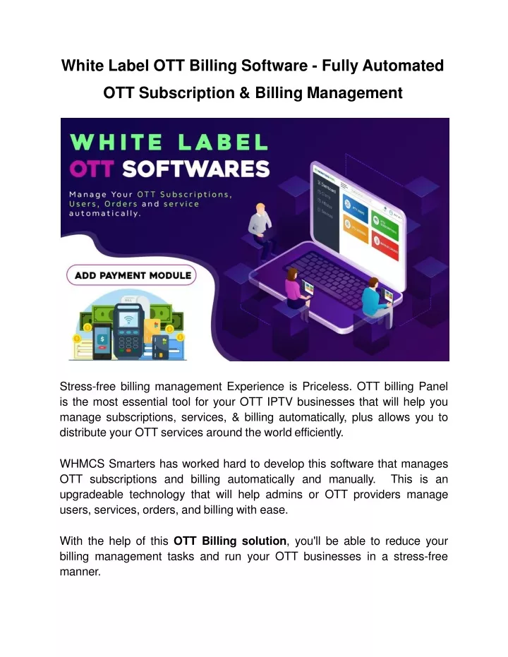 white label ott billing software fully automated