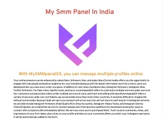 Cheapest Smm Panel In India