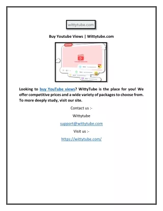 buy youtube views wittytube com
