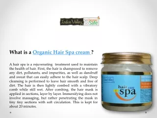 organic hair spa cream