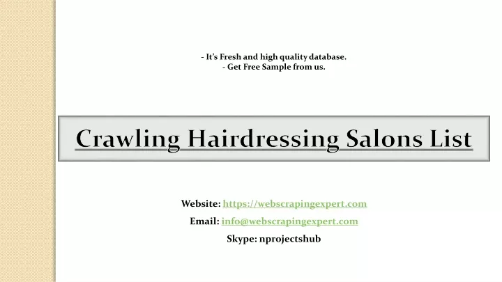 crawling hairdressing salons list
