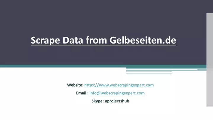 scrape data from gelbeseiten de