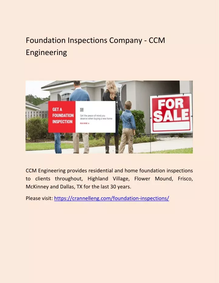 foundation inspections company ccm engineering