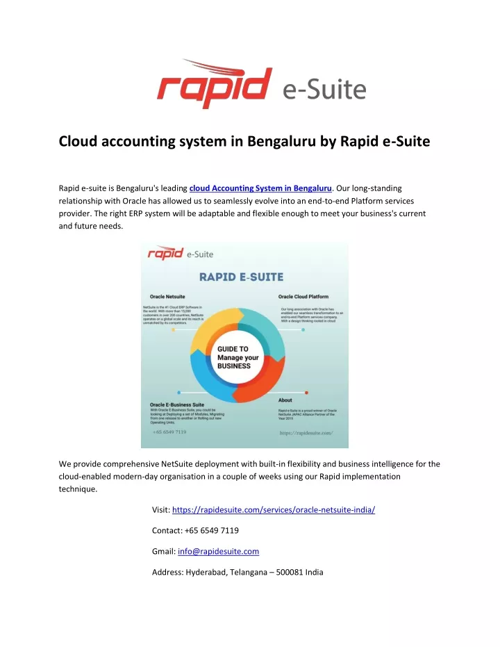 cloud accounting system in bengaluru by rapid