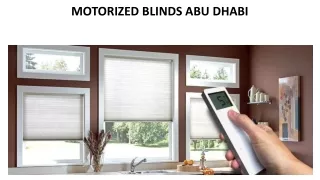 motorized blinds abu dhabi