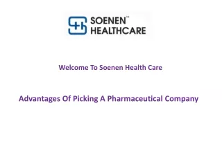 Advantages Of Picking A Pharmaceutical Company