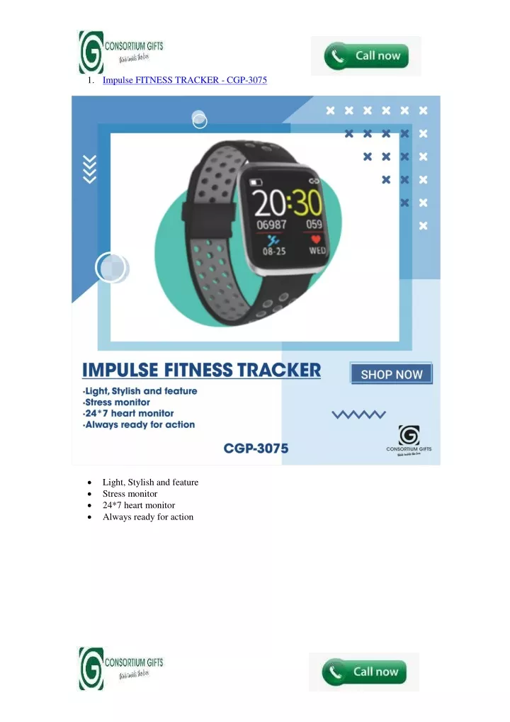 1 impulse fitness tracker cgp 3075