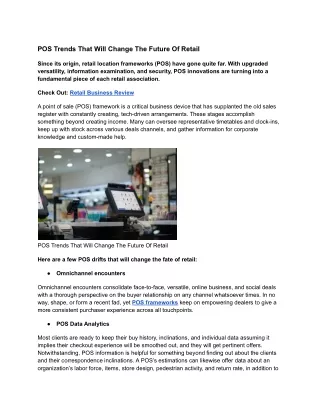 POS Trends That Will Change The Future Of Retail