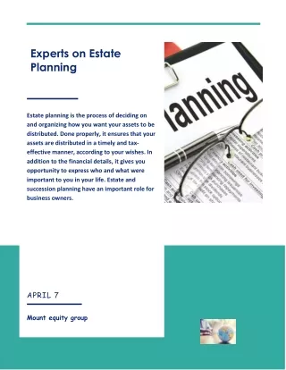 experts on estate planning