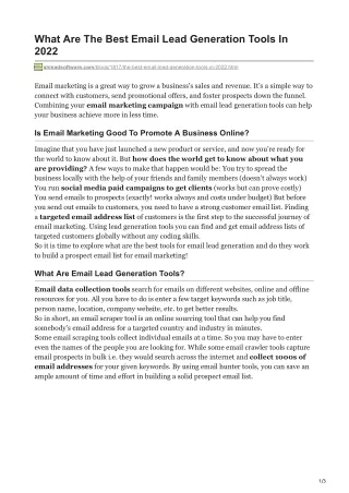 what are the best email lead generation tools