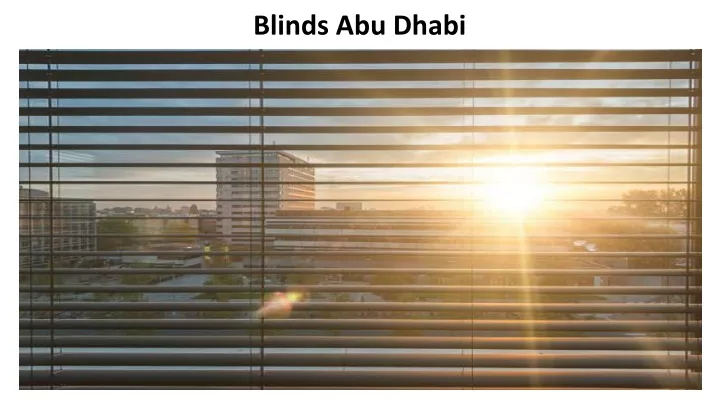 blinds abu dhabi