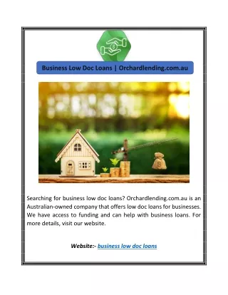 Business Low Doc Loans | Orchardlending.com.au