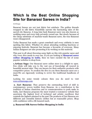 Banarasi saree online shopping in india