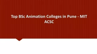 top bsc animation colleges in pune mit acsc