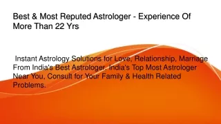 A Famous trusted Astrologer - Vedic Astrologer in India