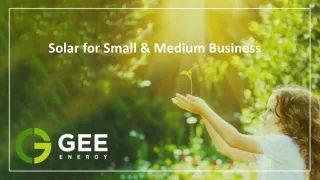 Solar for Small & Medium Businesses