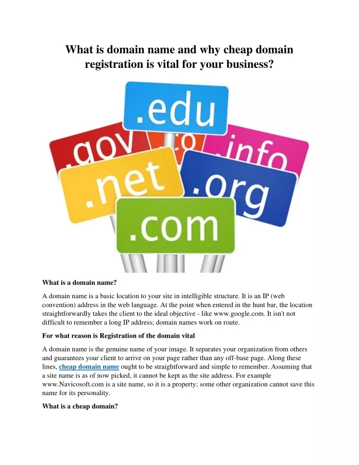 what is domain name and why cheap domain