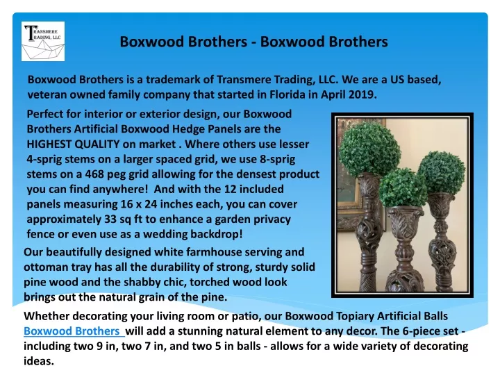 boxwood brothers boxwood brothers