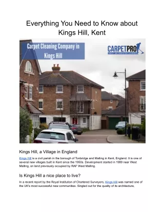 Kings Hill, Kent Everything You Need to Know
