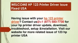 HP 123 Printer Driver Issue Fixed USA