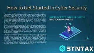 How to Get Started in Cyber Security