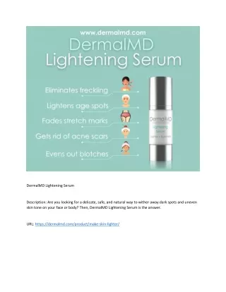 DermalMD Lightening Serum