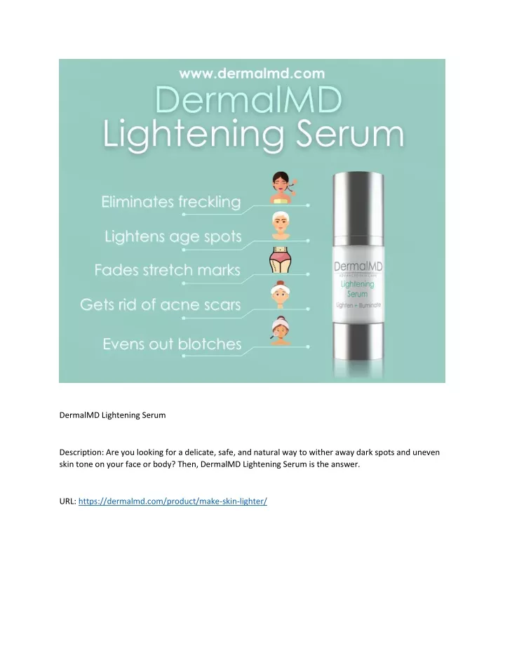 dermalmd lightening serum