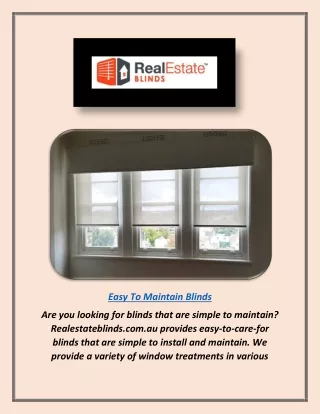 easy to maintain blinds