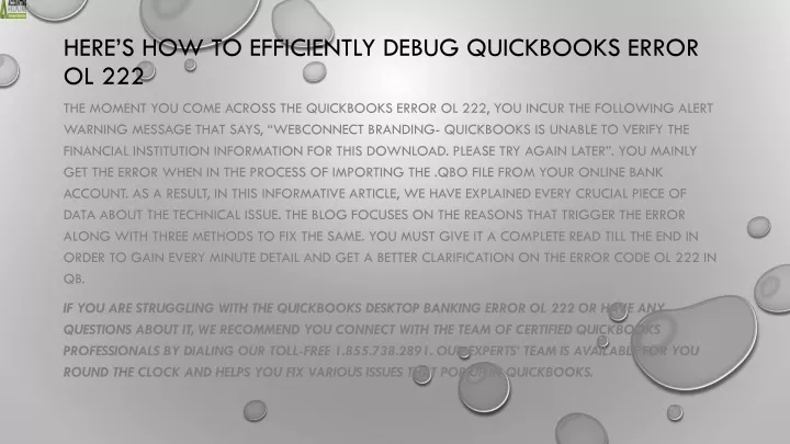 here s how to efficiently debug quickbooks error ol 222