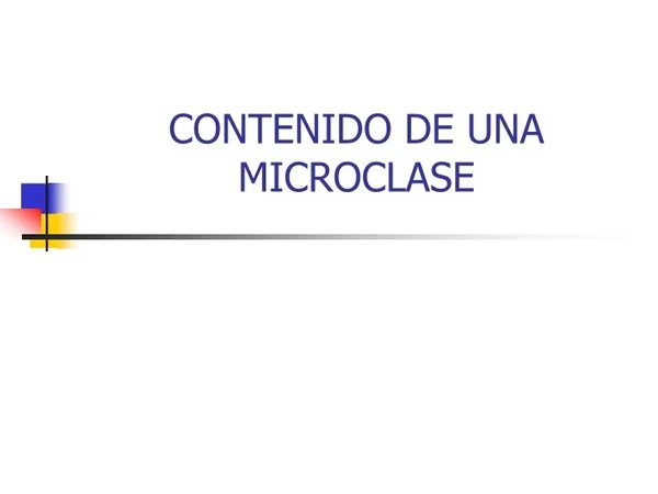 contenido de una microclase